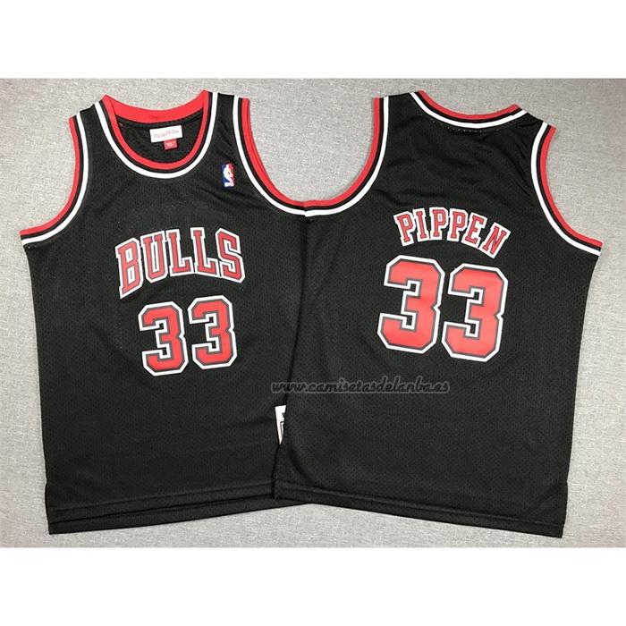 Camiseta Nino Chicago Bulls Scottie Pippen NO 33 Mitchell & Ness 1997-98 Negro